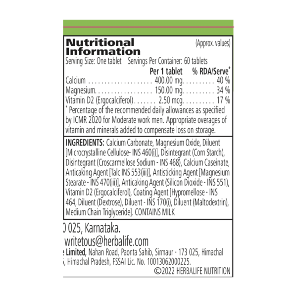 Herbalife Calcium Tablets (60 Tablets)